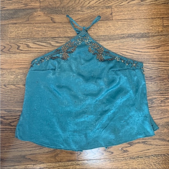 Free People Tops - Free People Silky Embellished Halter Top